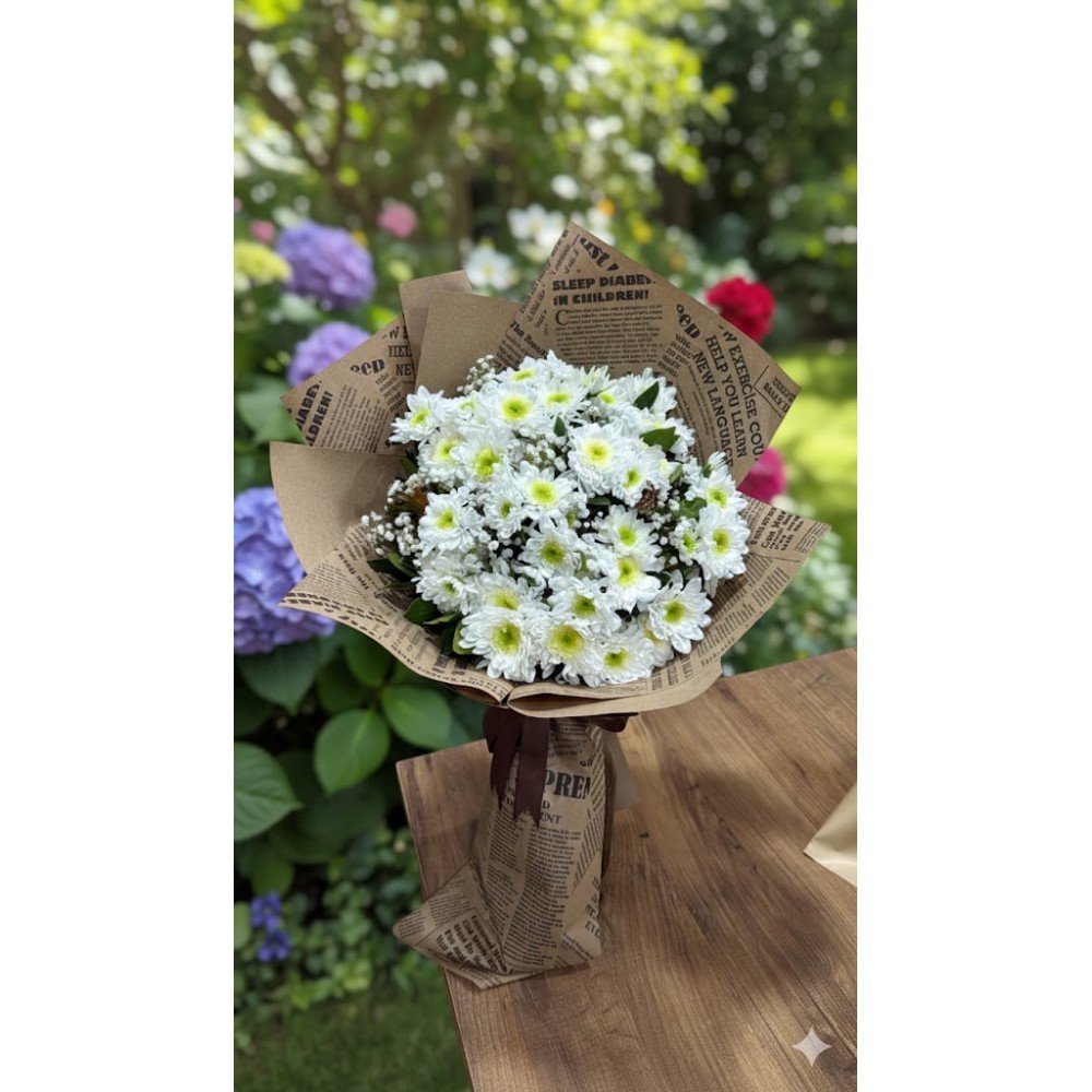 Kraft sarma kasımpatı buketi